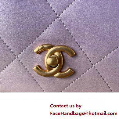 Chanel Gradient Calfskin  &  Gold-Tone Metal Large Hobo Bag AS4632 Purple 2024